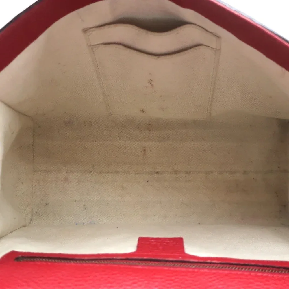 Gucci GG Marmont Small Top Handle Bag Red Grained Leather Crossbody - Picture 9 of 12